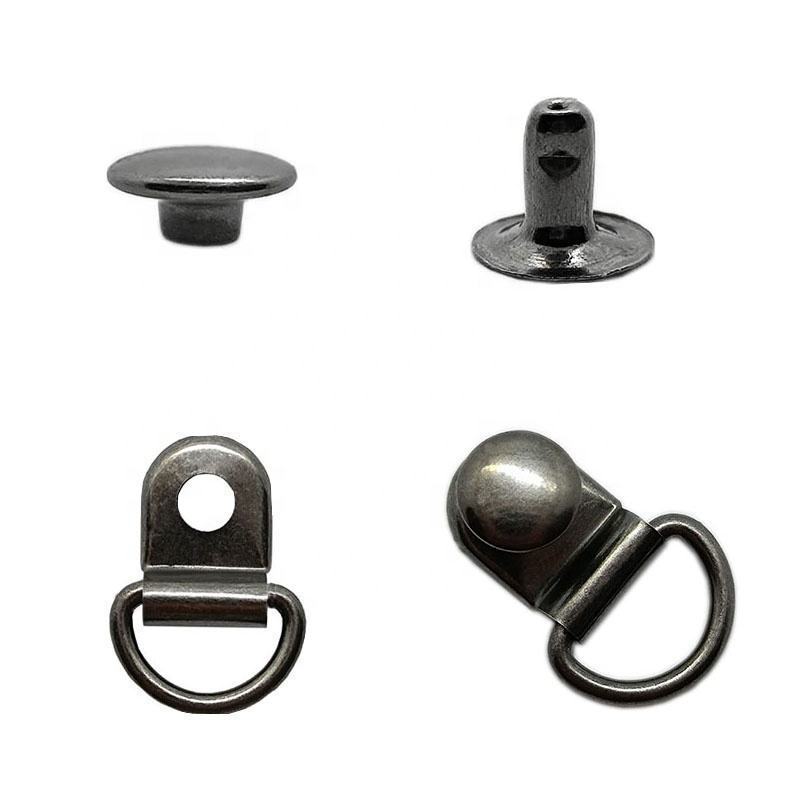 D Rings Stud Rivet Hook Buckles D-Ring Hangers for Shoes Picture Photo Frame Bag Strap DIY Craft Accessories Metal