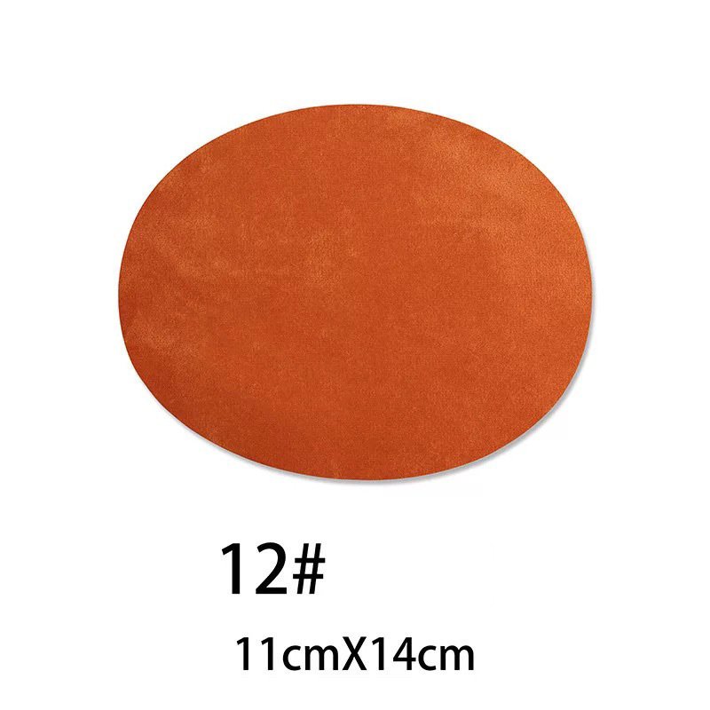 ONTHELEVEL Gorgeous Suede Fabric Patches Oval Sew-On Elbow Knee Patch for DIY Repair and Sewing Applique of Clothes