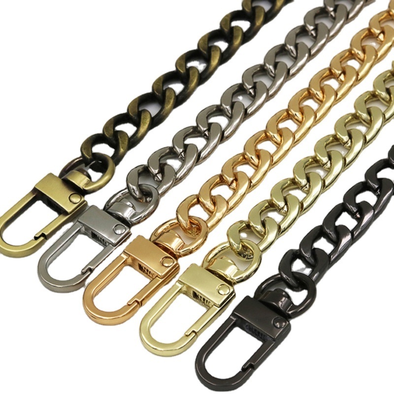 Steel Bag Chain DIY Metal Detachable Replacement Shoulder Crossbody Bag Strap for Handbag Bag Belt Handle Heavy Strong