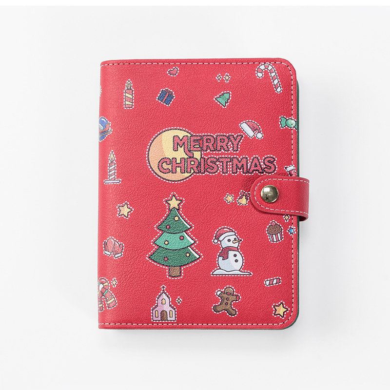 Christmas Leather Organizer Planner Ring Binder 2020 Calendar with Jot Pad Refills Notebook