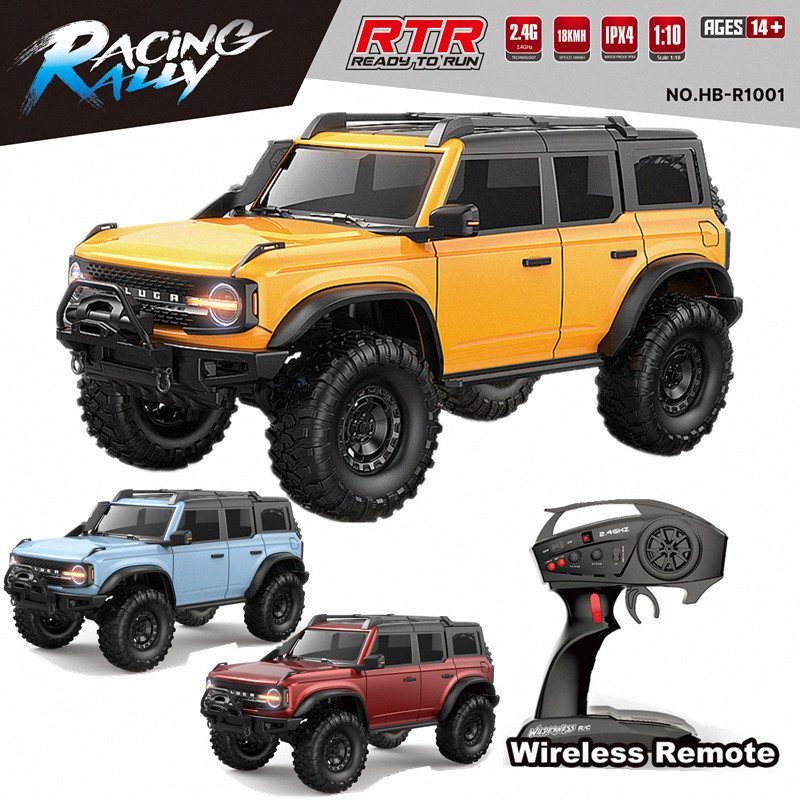 LaiNan HB-R1001 remote control car 1/10 full scale model off-road climbing vehicle Professional simulation electric model car