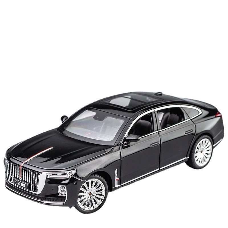 Hot selling 1:24 Red Flag H9 genuine alloy model car toy car decoration children's car model