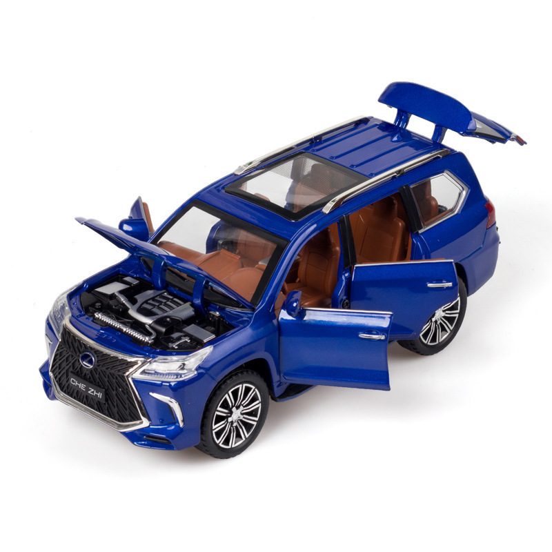 Hot selling 1:24 genuine Lexus LX570 alloy off-road vehicle model Huili car Adult collectible ornaments boys large toy