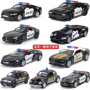 Hot selling simulation 1:36 Mustang Lambo alloy toy car model boy children's toy alloy police car ornament collection