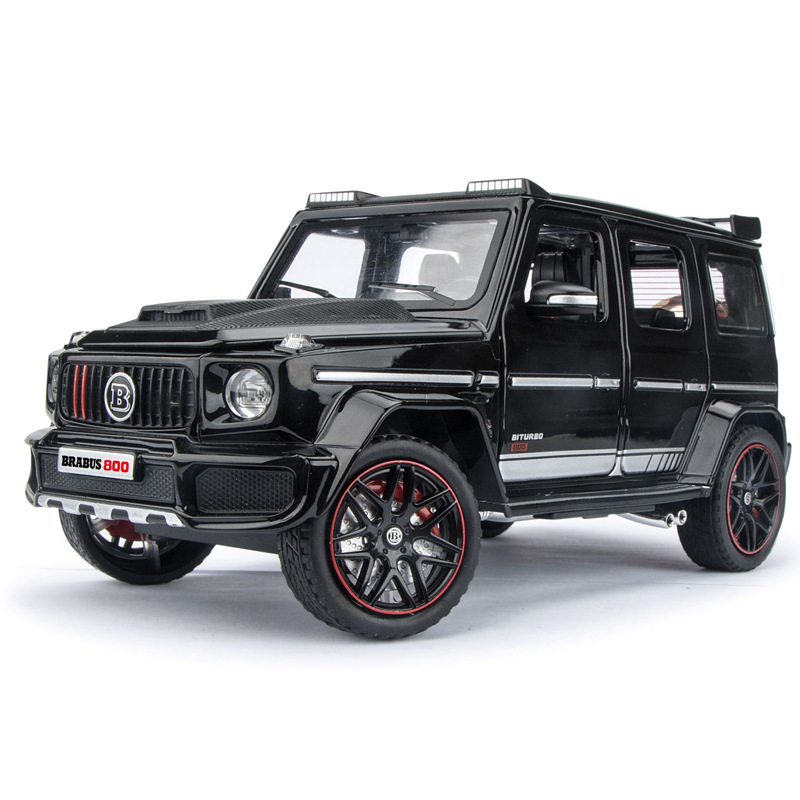 Hot selling alloy car model 1:24 Babos G800 off-road vehicle sound light and feedback toy large G car model ornament collection