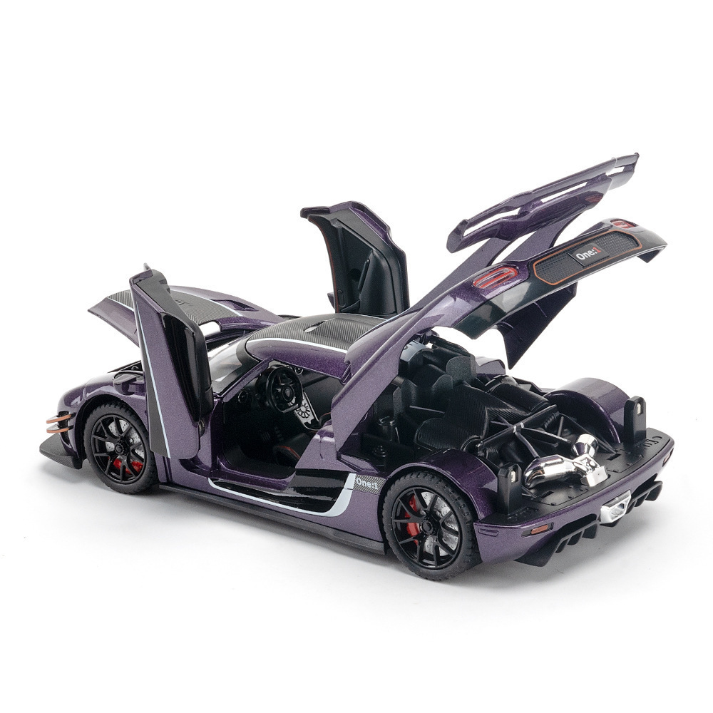 High quality and low price 1:24 Koenigsegg one alloy car models for children's toys car models decorations Dietcast Cars