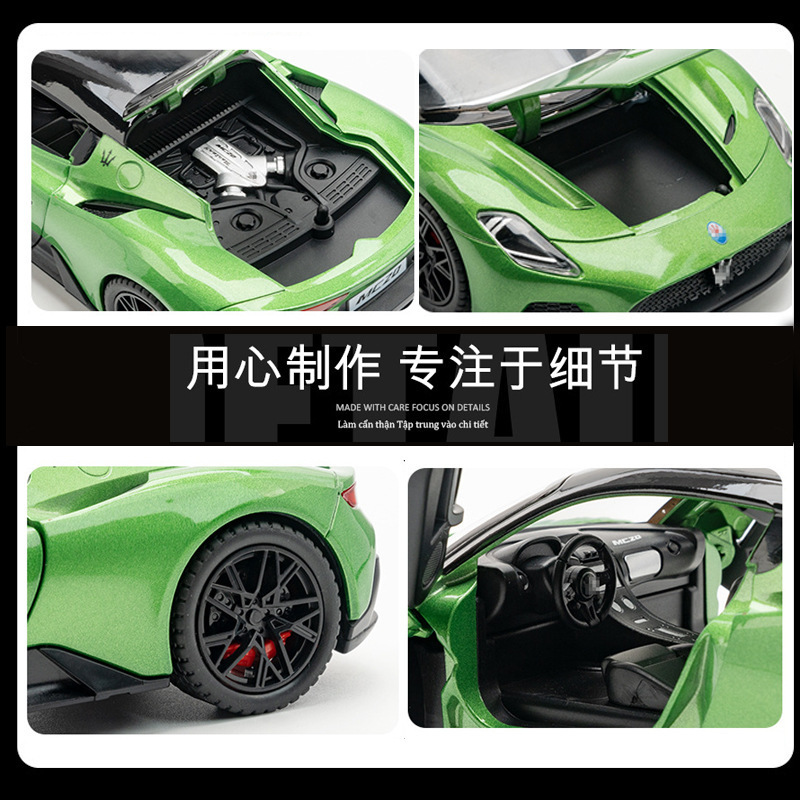 High quality and low price 1:24 Maserati MC20 alloy car models for children's toys car models decorations Dietcast Cars