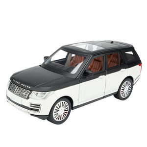 Hot selling alloy 1:24 Land Rover Range Rover model with sound and light toys off-road vehicle music model ornaments collection