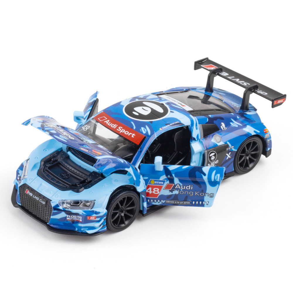 New 1:32 AUDI R8 CUP Racing Alloy Car Model Die-casting And Toy Car Model Miniature Model Sports Car Children's Toy