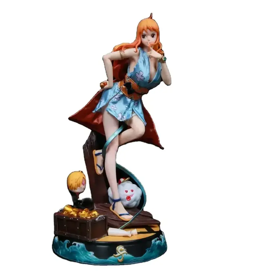 Sexy 43c m 16.9inches Nude One Pieced Nami Hentai Adult Figure Take Off Clothes Nami Sexy Girl Action Anime Figure