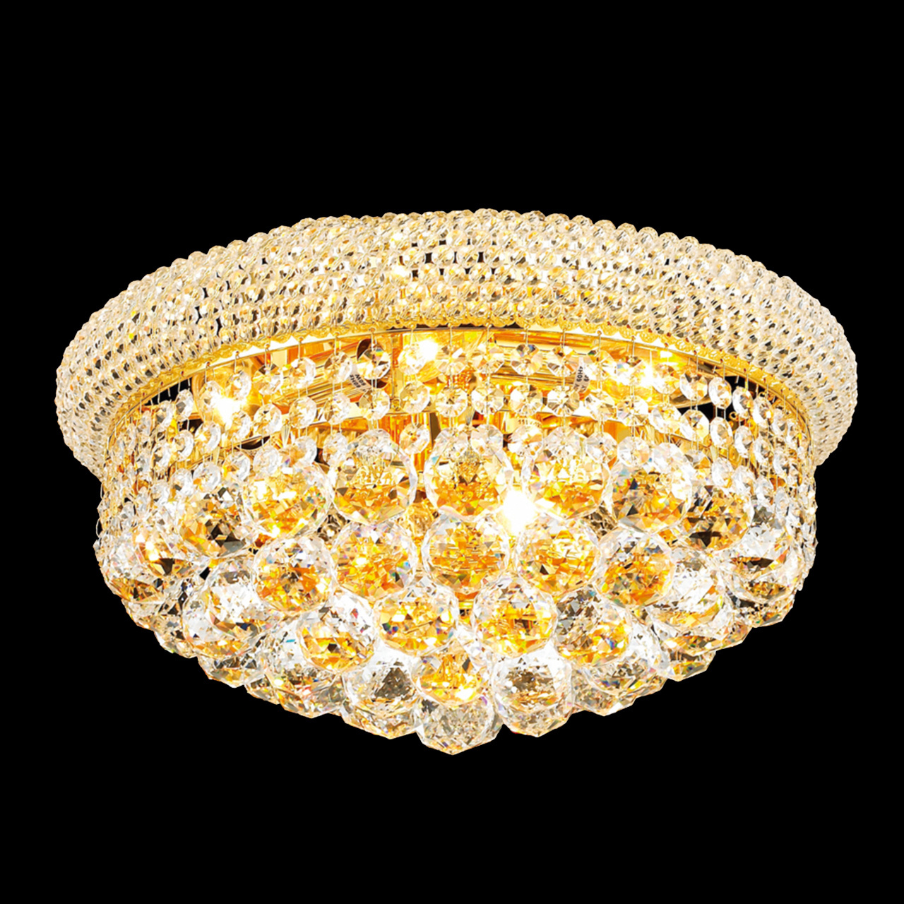 47 inch Width Luxury Gold Flush mount raindrop crystal round rain lighting chandelier led ceiling light fixture pendant lamp