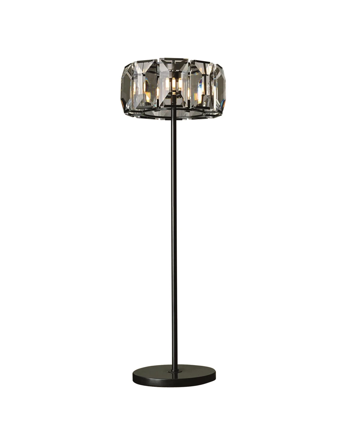 Modern contemporary floor lamp drum shape glass floor light fixture for living room