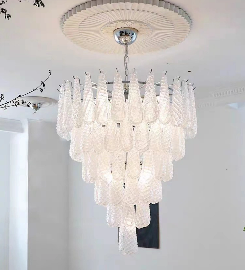 Modern LED Chandelier Italian murano glass Ceiling Light Fixtures Lighting Living Room Lamp