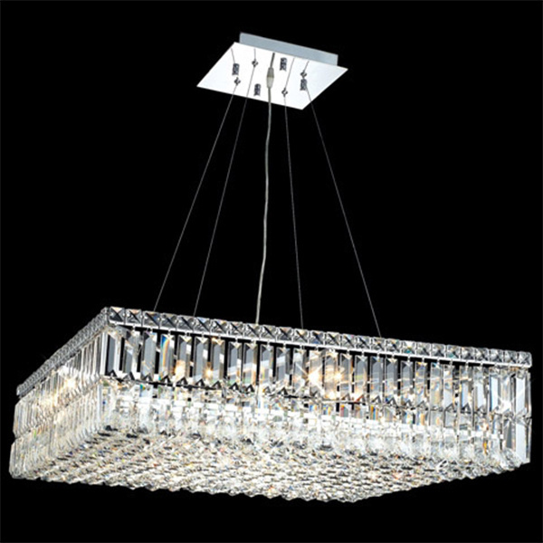 Modern Ceiling Luxury square circle crystal chandelier lamp art pendant light fixture