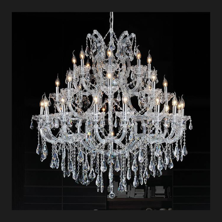 2023 wholesale glass shade gold maria theresa crystal chandelier for church lighting fixture