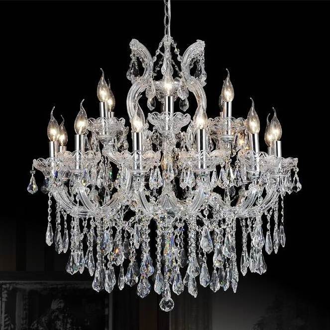 2023 wholesale glass shade gold maria theresa crystal chandelier for church lighting fixture