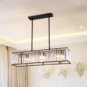 American Style  Rectangle Chandelier Modern crystal Pendant Lighting Fixture