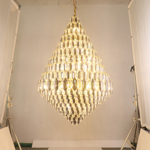 Grand Chandelier Villa Hall Light Jump-storey Duplex Building Hotel Lobby Restaurant Light Luxury Crystal Pendant Light