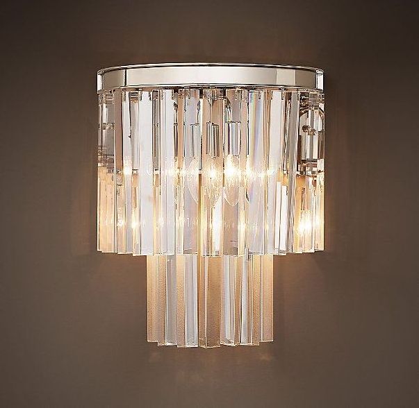 Modern Wall Lamp Crystal Indoor Silver Chandelier Chrome Wall Lights Luxury Wall Sconce for Home Decor LED Lampe Design Nordic