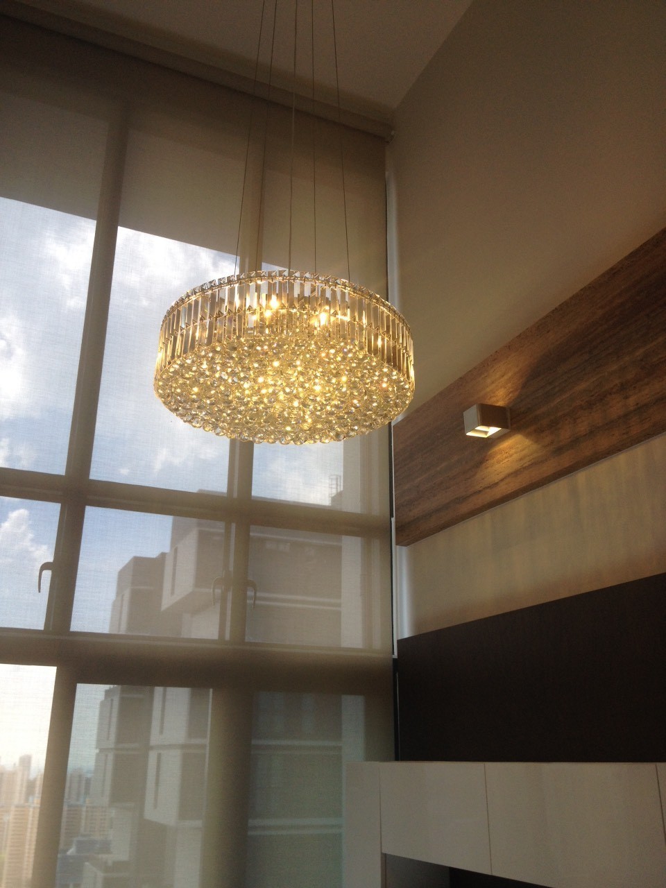 Modern Ceiling Luxury square circle crystal chandelier lamp art pendant light fixture