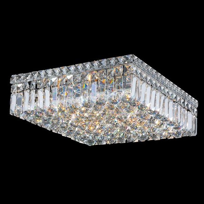 Rectangular crystal ceiling light LED Flush Mounted Bedroom Dining Room chandelier