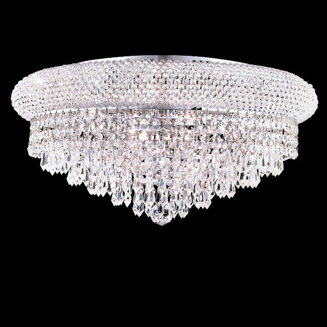 Kitchen Lighting Flush Mount Round Ceiling Lamp LED Contemporary Chandelier Gold Top K9 Crystal 20