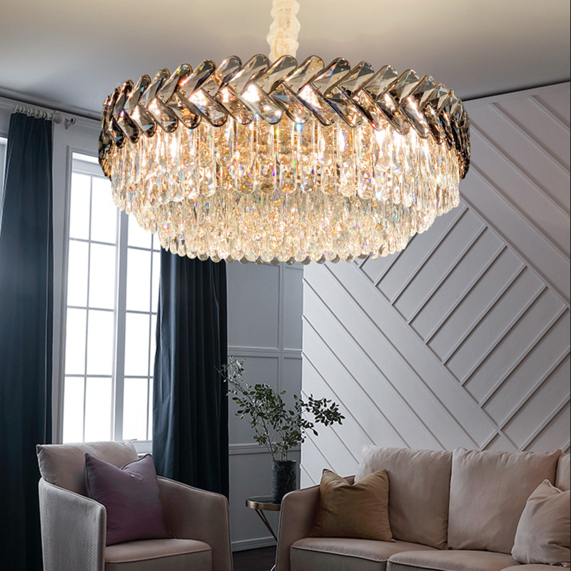 Luxury Gold Chandelier Lighting Modern warm light 3000K Crystal Light Fixture for Dining Room