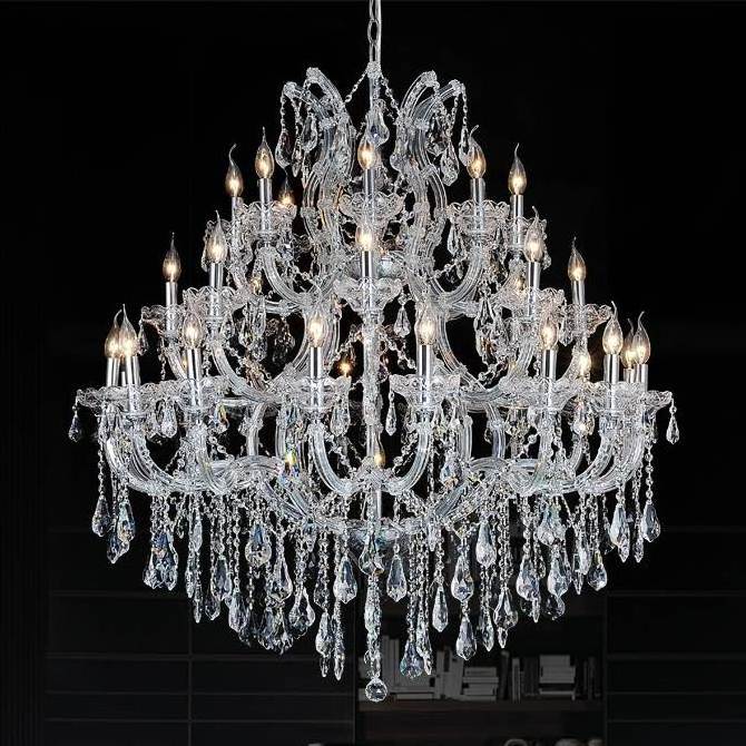 2023 wholesale glass shade gold maria theresa crystal chandelier for church lighting fixture