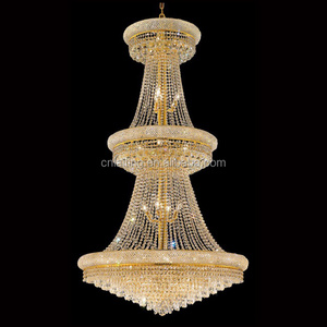 Crystal Chandelier French Empire Pendant Lamp Large Foyer Entryway Hanging Light