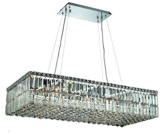 Modern Ceiling Luxury square circle crystal chandelier lamp art pendant light fixture