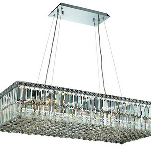 Modern Ceiling Luxury square circle crystal chandelier lamp art pendant light fixture