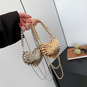 Cute Wholesale Bags 2024 High Quality Metal Heart Shape Mini Purse Crossbody Sling Purses and Handbags Mini Bags Handbag Women