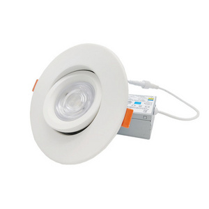 4 inch Adjustable RGB 5 Color Swivel LED Gimbal Recessed Light with Junction Box 6 inch Aluminum Dimmable 15W LED down Light