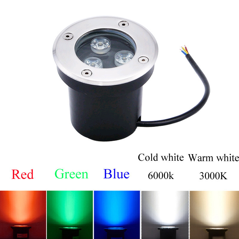 outdoor ip68 rgb color change 12v fixture garden path floor paver led recessed underground light