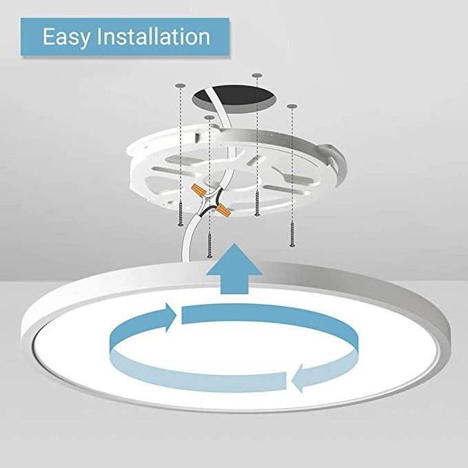 2 PACK 12 Inch 20W Flush Mount LED Ceiling Light, 2000 LM Flush Mount Ceiling Lamp Fixture for Bedroom