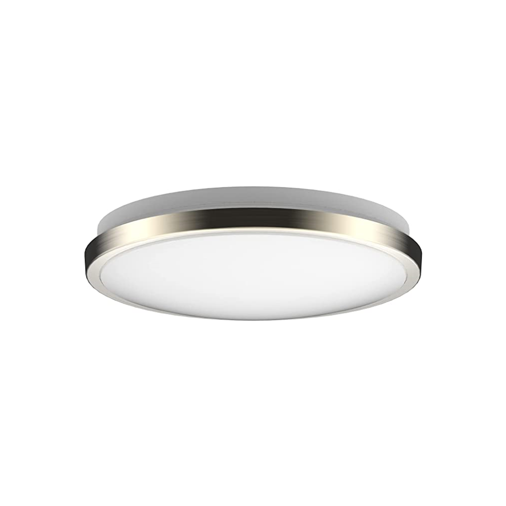 LED Ceiling Light Flush Mount Brush Nickel,Dimmable Ring 3000K 4000K 10 inches ceiling light