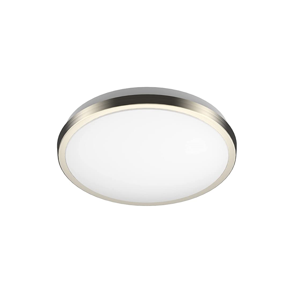 LED Ceiling Light Flush Mount Brush Nickel,Dimmable Ring 3000K 4000K 10 inches ceiling light