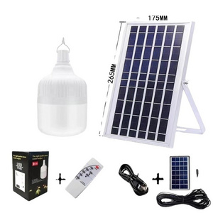 Rechargeable Solar Emergency Light Remote Control Energy Saving 50w 100w Led Solar Emergency Bulb