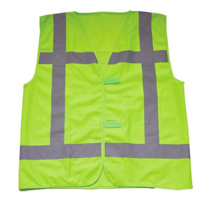 ZUJA OEM 100% Polyester Hi Vis Green Reflectors Safety Vest construction work vest