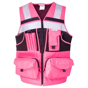 3M Reflective Stripes Safety Reflective Vest Hi vis Surveyor Saftey Patent Design Reflector Vest Pockets for Women