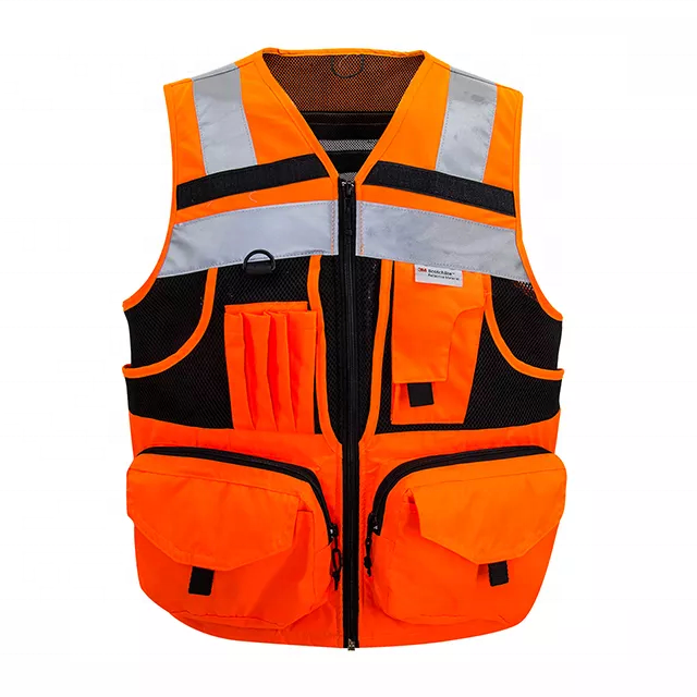 3M Reflective Stripes Safety Reflective Vest Hi vis Surveyor Saftey Patent Design Reflector Vest Pockets for Women