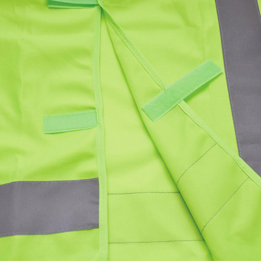 ZUJA OEM 100% Polyester Hi Vis Green Reflectors Safety Vest construction work vest