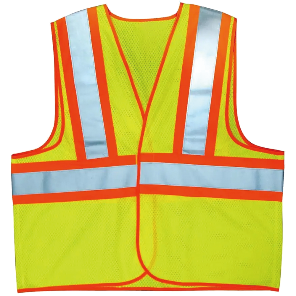 Road Safe Lightweight Breathable Mesh Safety Protection Vest Dual Tone Reflective Tape Work Warehouse Safety Vest