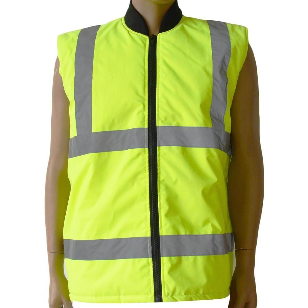 ZUJA  Zipper Front Waterproof Winter Warm Sleeveless Safety Vest