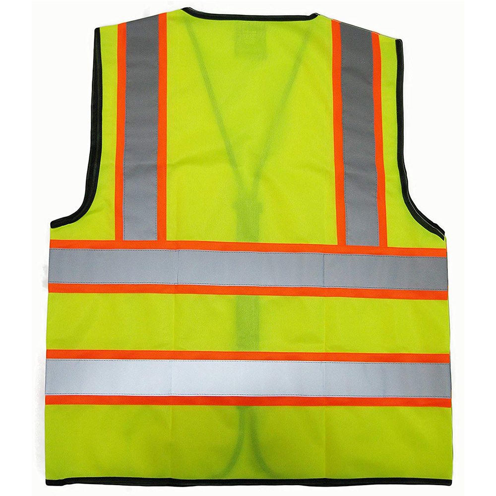 ZUJA Zipper Front High Quality Traffic Application Popular Safety Vest Wholesale Factory Price 100% Polyester Construction Vest