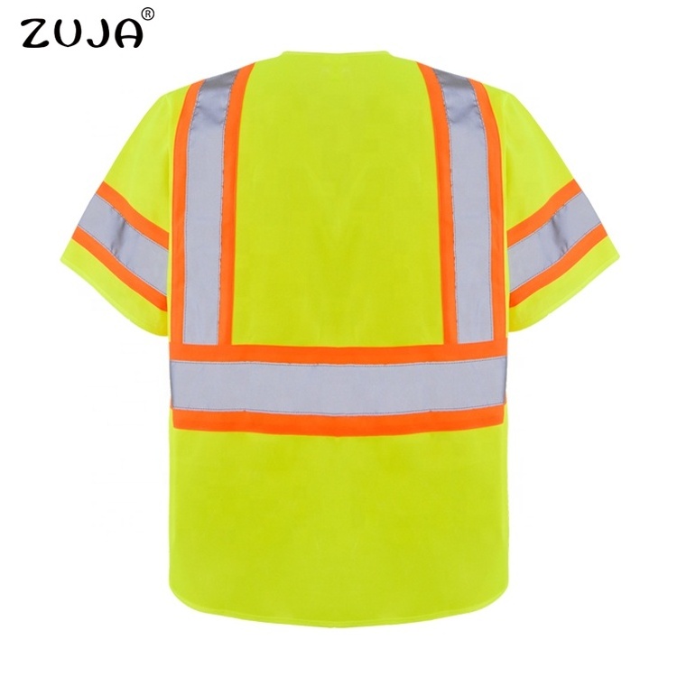 ZUJA Factory High Visibility Vest Logo Class 3 Models Safety Vest