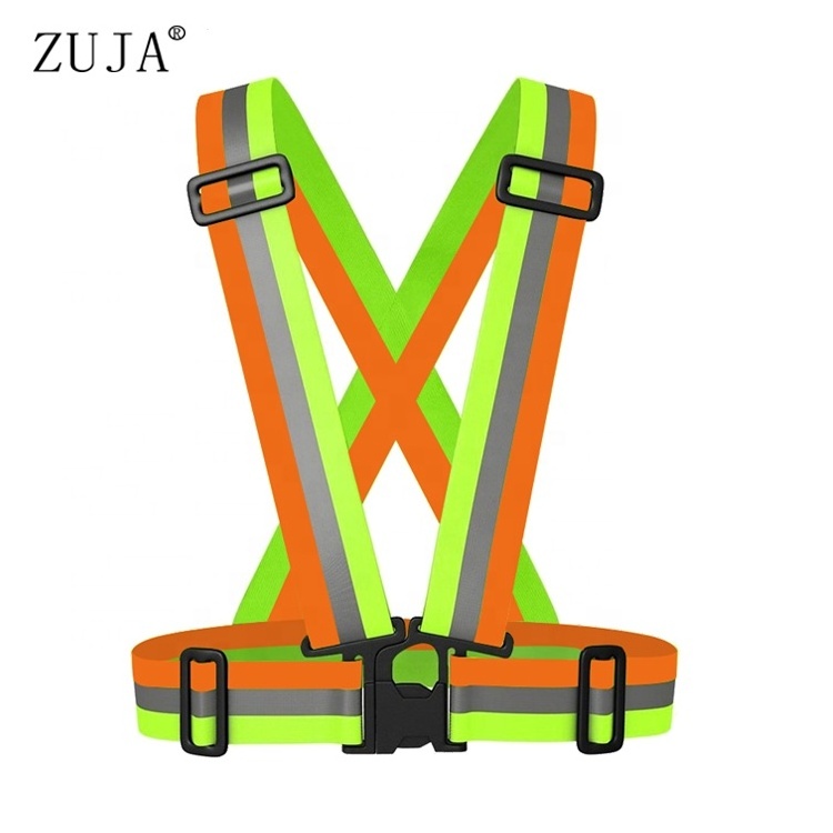 ZUJA Factory Sports Running Straps Vest High Visibility Safety Reflective Cycling Running Belt