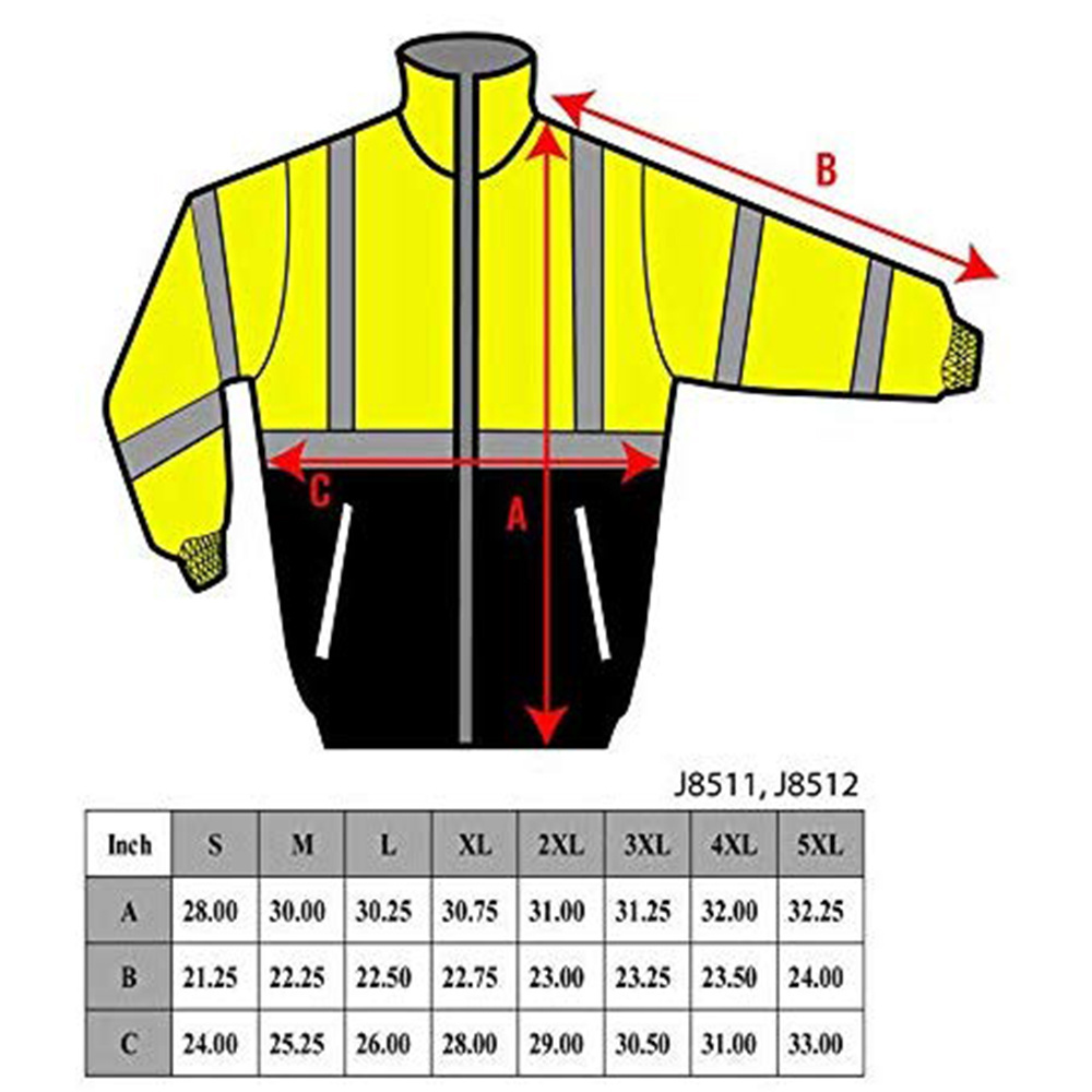 Safety Construction Jacket Reflective windbreaker Jacket high Visibility Winter Worker Fluo Orange Men Jacket 10 pcs