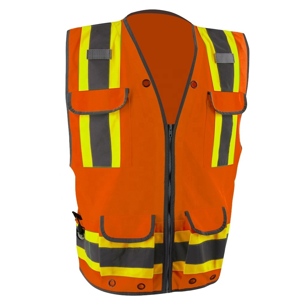 ZUJA American Style Custom High Vis Vest Construction Vest for Men