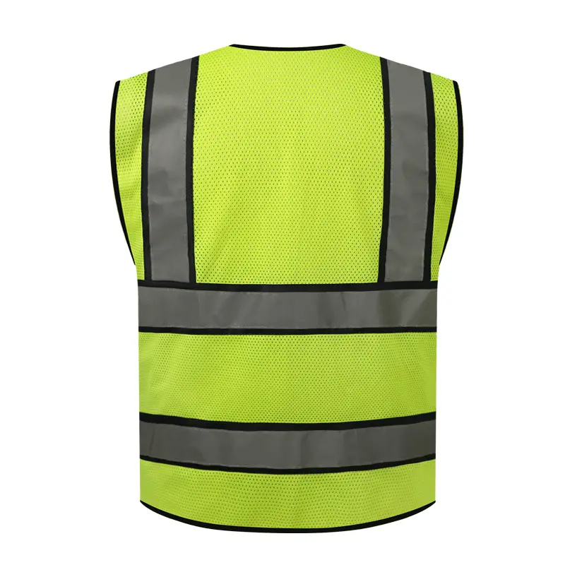 ZUJA High Visibility Vest Construction Clothes Reflective Safety Clothing Work Clothes Men Vest